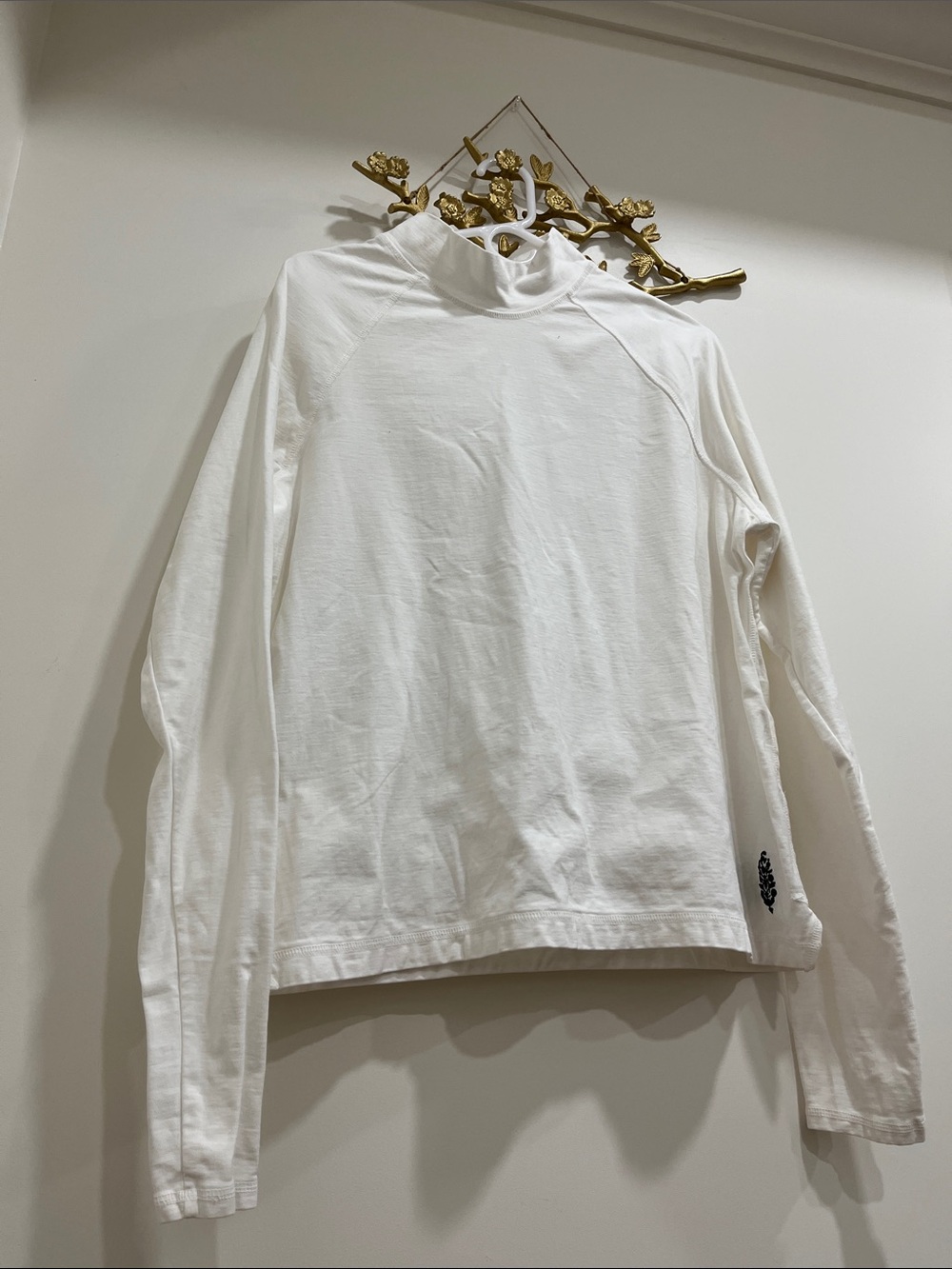 FP Movement by Free People White Long-Sleeve Mock Neck Top